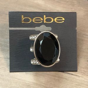 3/$20 New Bebe silver and black ring